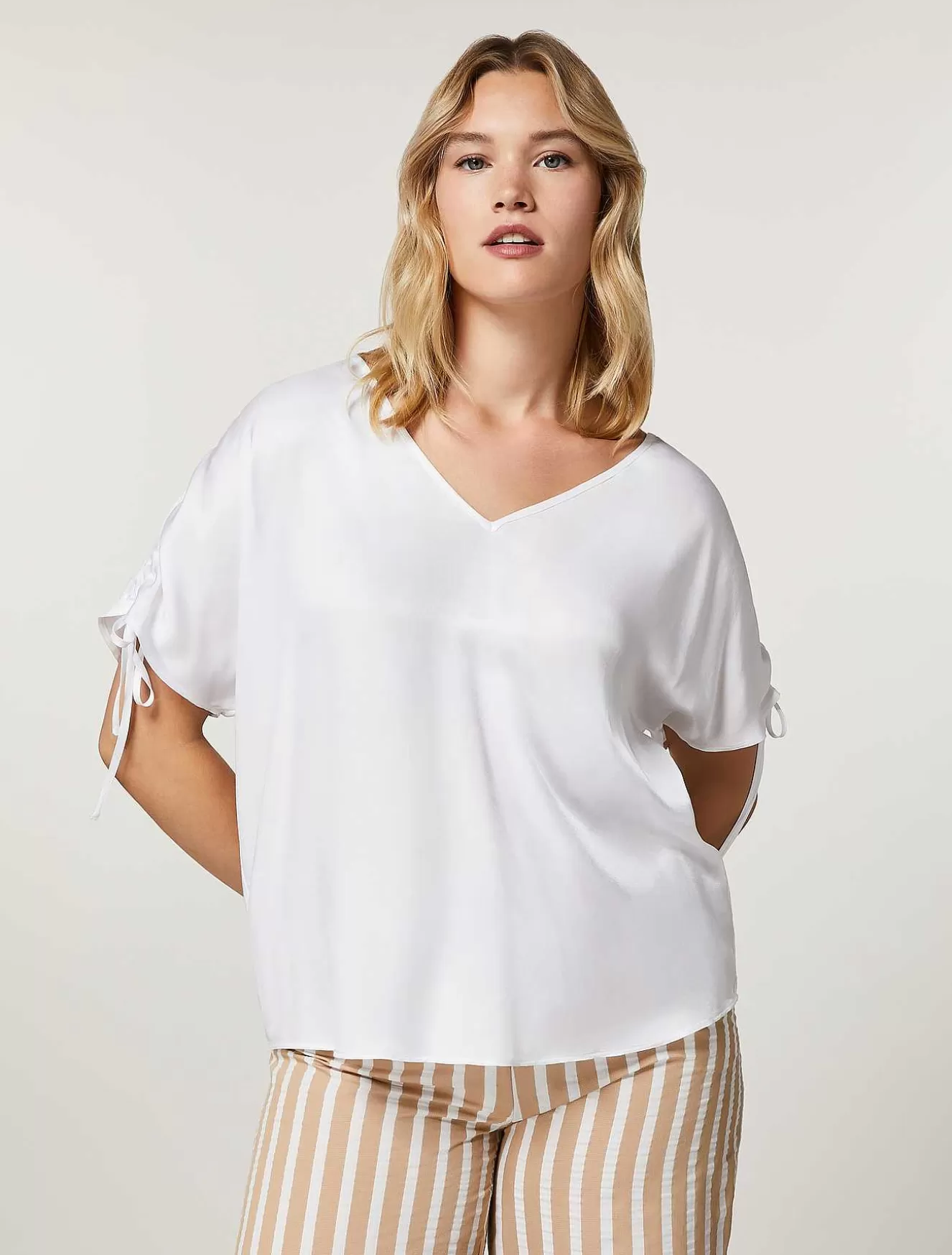 Viscose Twill Blouse-Marina Rinaldi Shop