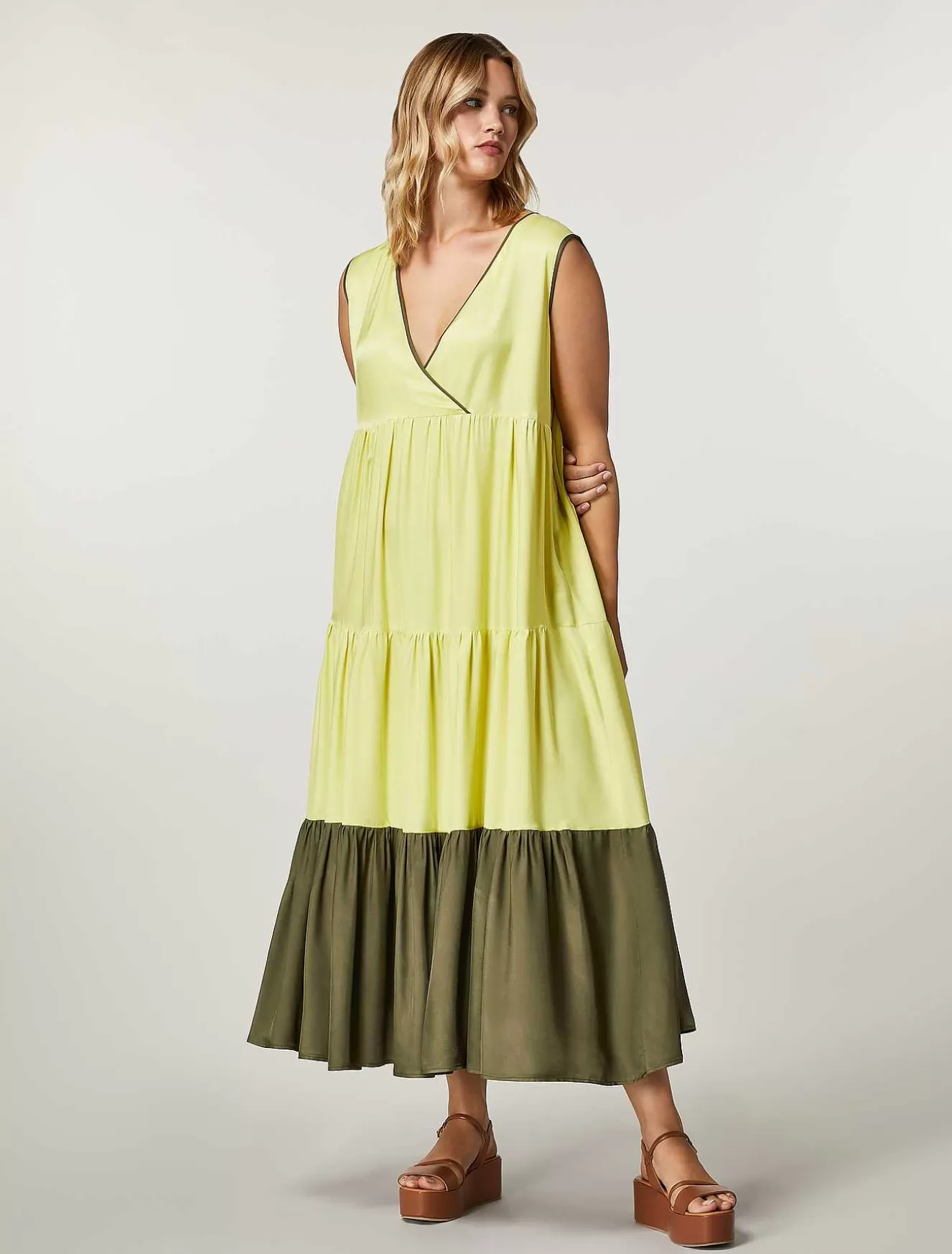 Viscose Twill Dress-Marina Rinaldi Sale